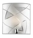ASARI wall lamp E27 1x60W Chrome + White glass