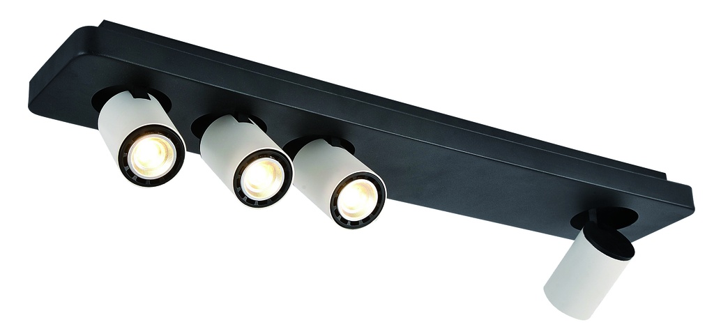 Nysit 4L B/B/W 4x 4,5W GU10 dimmable LED incl.