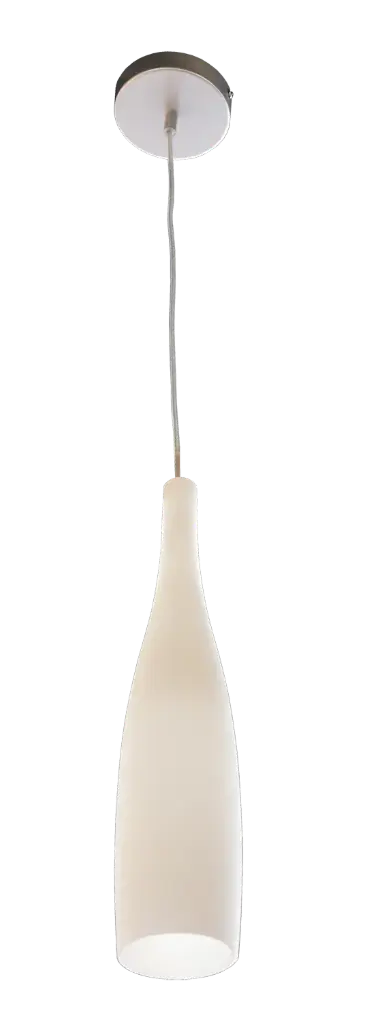 KIRINA pendel 1xE27 geborsteld staal/melkwit glas