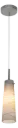 GYLIA suspension 1xE27 satin-nickle/verre blanc ligne noir