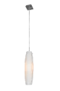 MARU pendel 1xE27 satin-nikkel/wit glas