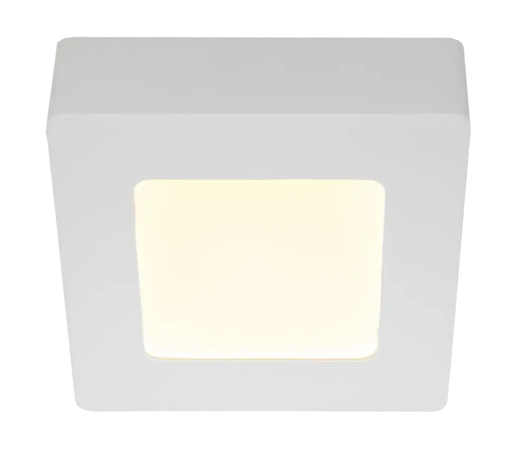 FLUKE Ceilinglamp square White 6W 3000K 12 cm