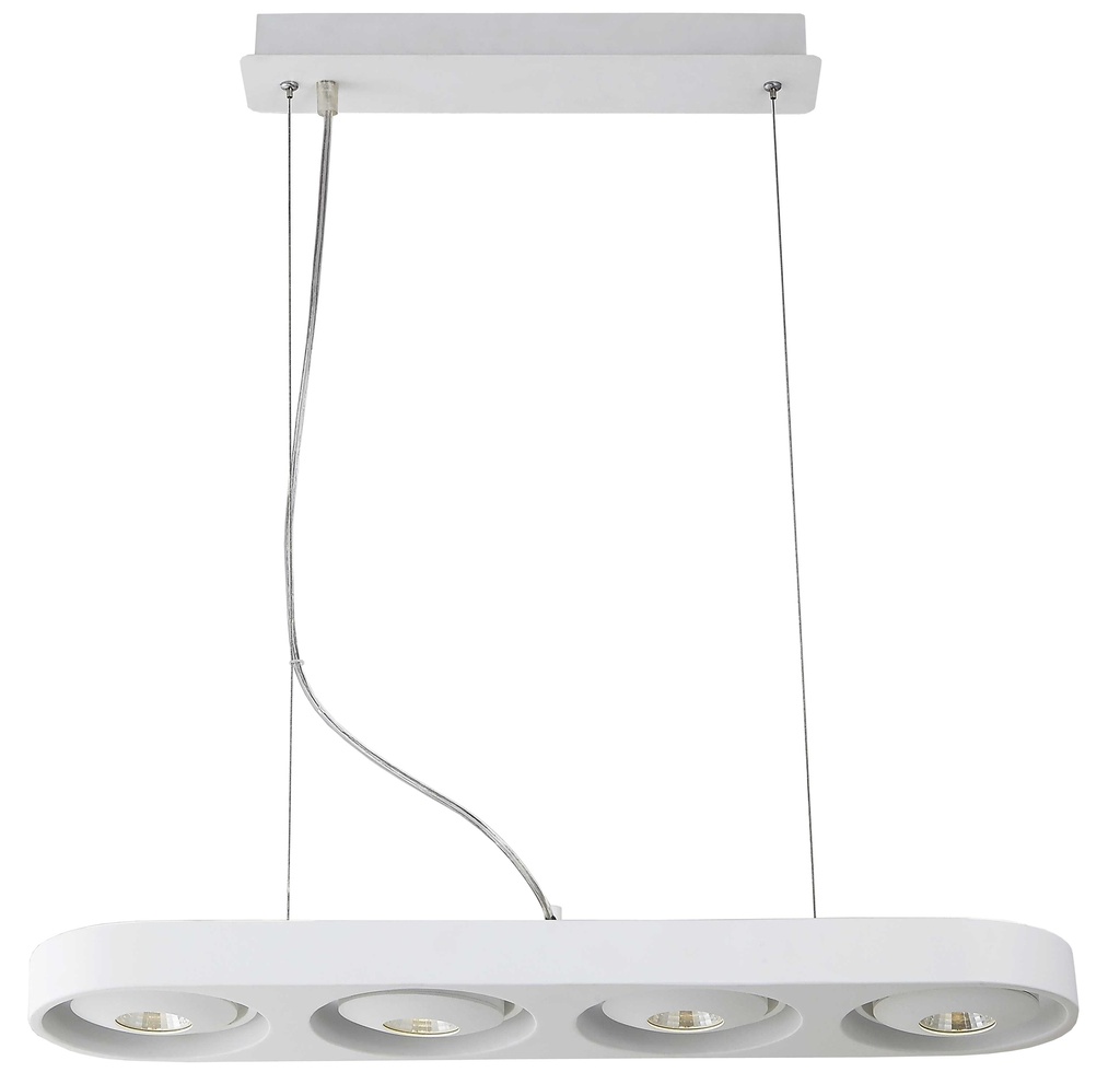 GALAXY MAXI pendel balk wit dimbaar 4x10W LED 3000K