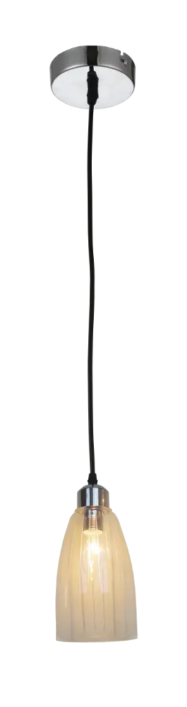 CABO pendule chrome/verre clair 1xE14 max 40W