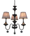 NEROLA luster 3x E14 / grijze kapjes