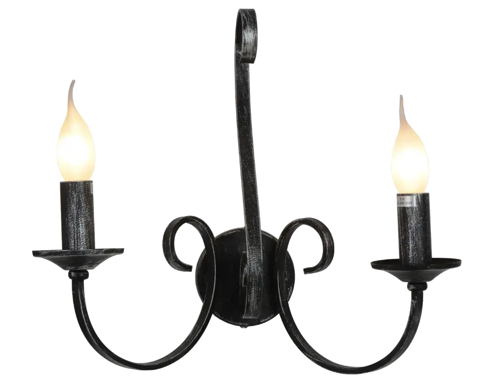 MARQUIS Wandlicht 2xE14 antiek zwart