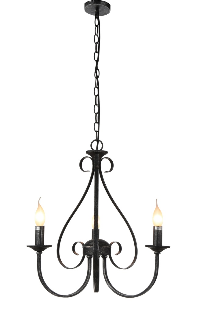 MARQUIS luster 3x E14 antiek zwart