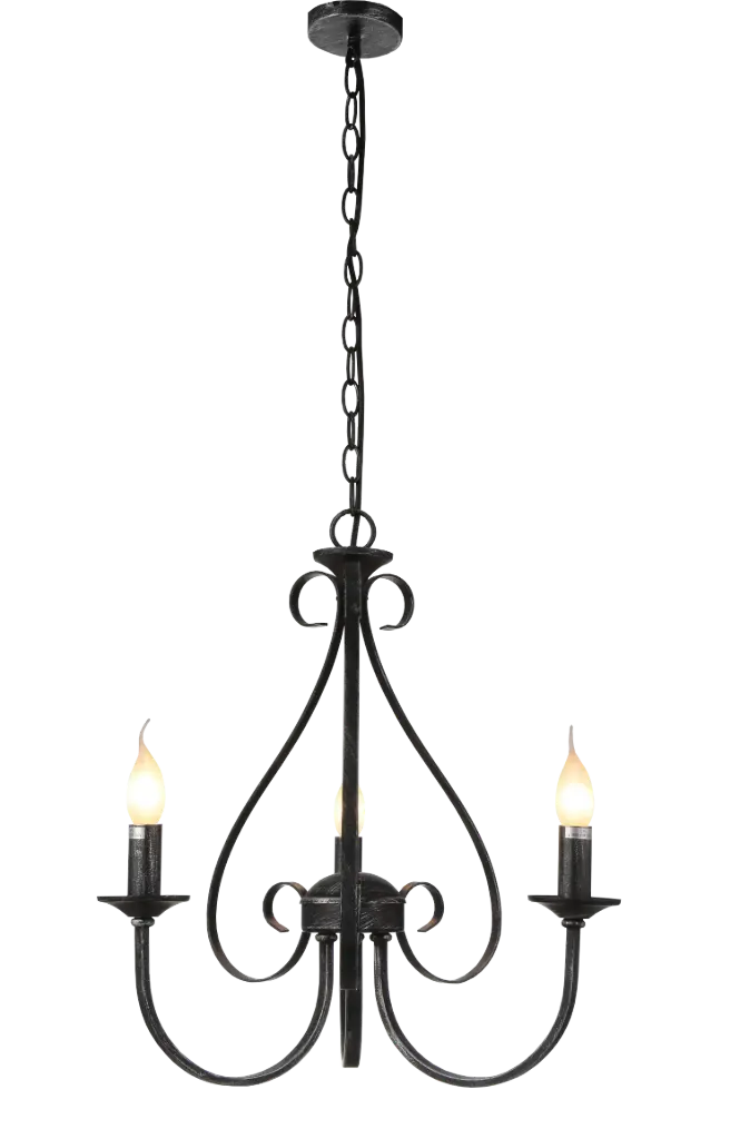MARQUIS luster 3x E14 antiek zwart