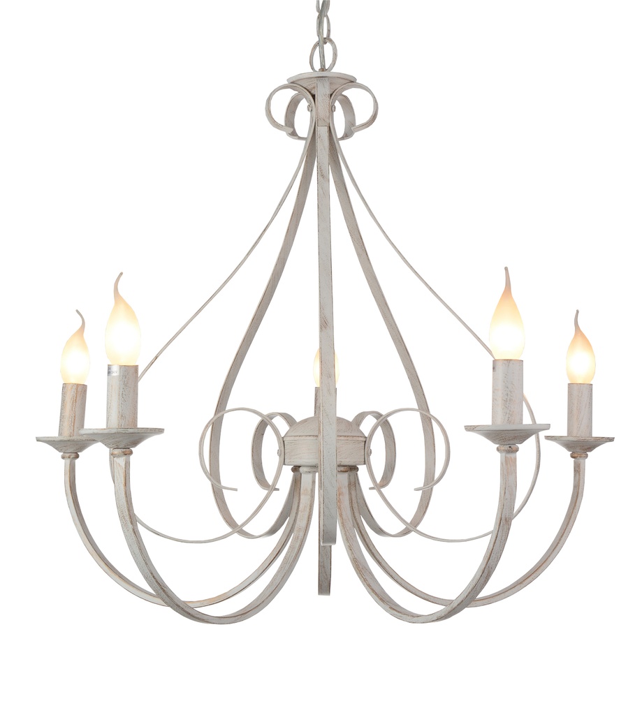 MARQUIS luster 5x E14 antiek wit