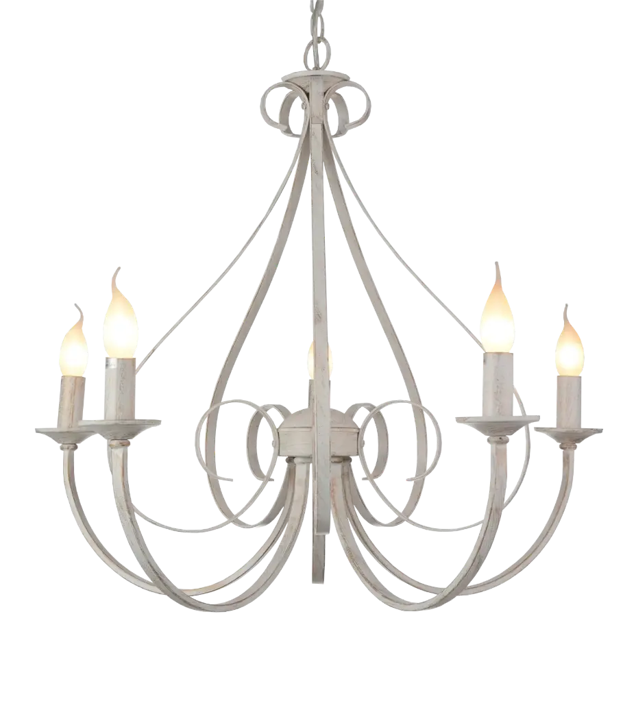 MARQUIS luster 5x E14 antiek wit