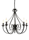 MARQUIS luster 5x E14 antiek zwart