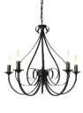 MARQUIS pendant 5x E14 black