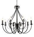 MARQUIS luster 8x E14 antiek zwart