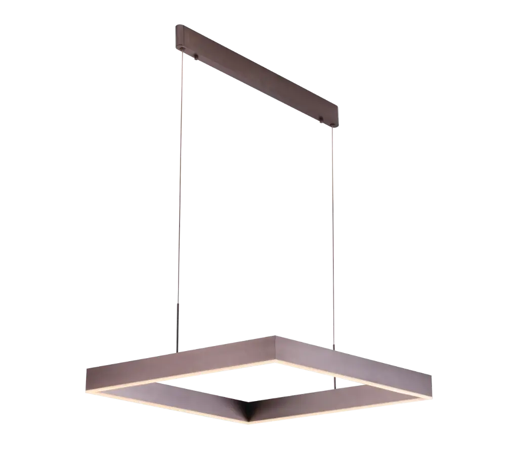 PURE pendule carré 60X60 LED 31W bronze