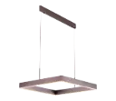 PURE pendule carré 60X60 LED 31W bronze