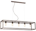 KAGO ruggine pendel rechthoek 5xE27 150cm