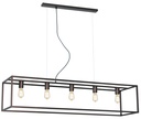 KAGO antiek koper pendel rechthoek 5xE27 150cm