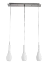 BOTELO suspension 3xE27 nickle/verre blanc