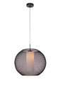 LUNKI suspension 1xE27 noir/verre blanc diam 50cm