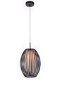 MUNA pendel 1xE27 zwart/wit glas diam 25cm