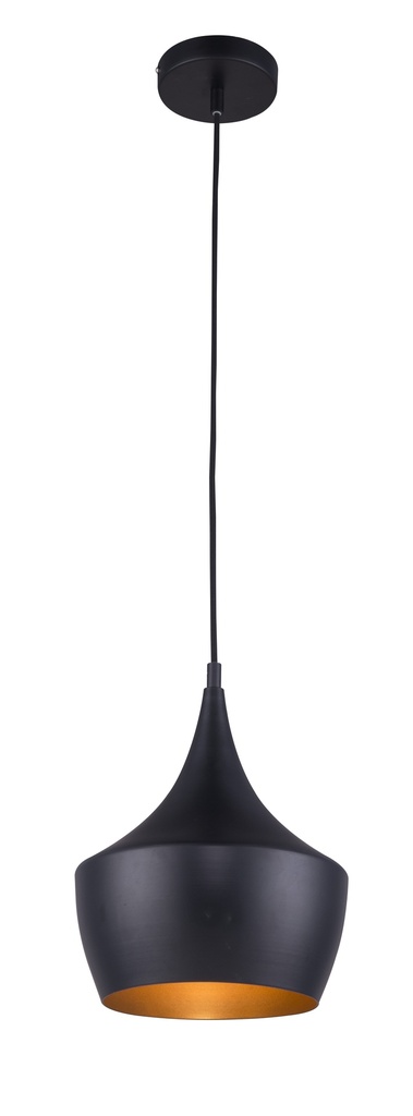 KAYA pendel 1xE27 zwart/goud