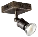 STUGA square 1xGU10 glazen dimbare 5W LED incl.