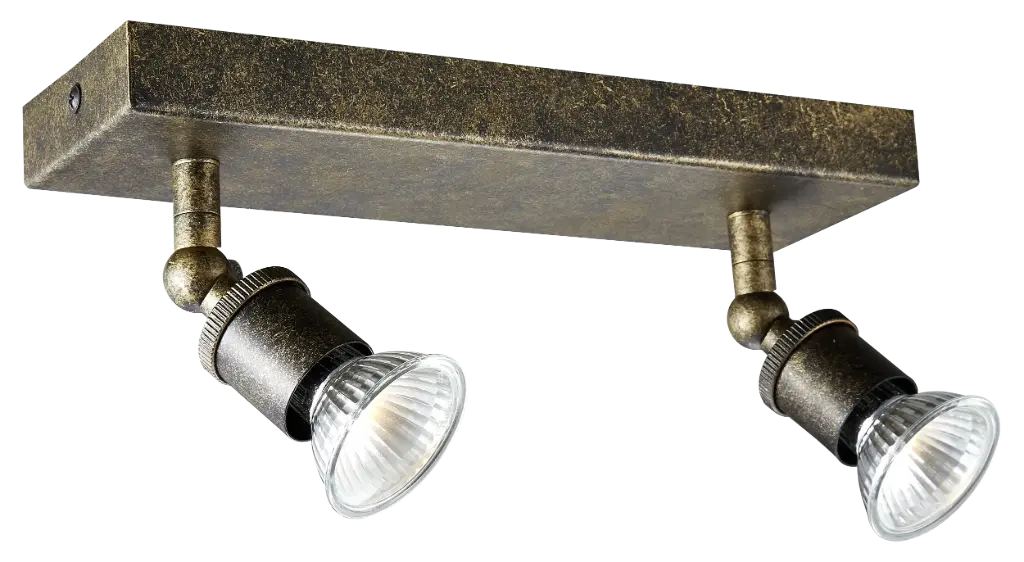 STUGA square 2xGU10 5W dimmable LED (verre) incl.