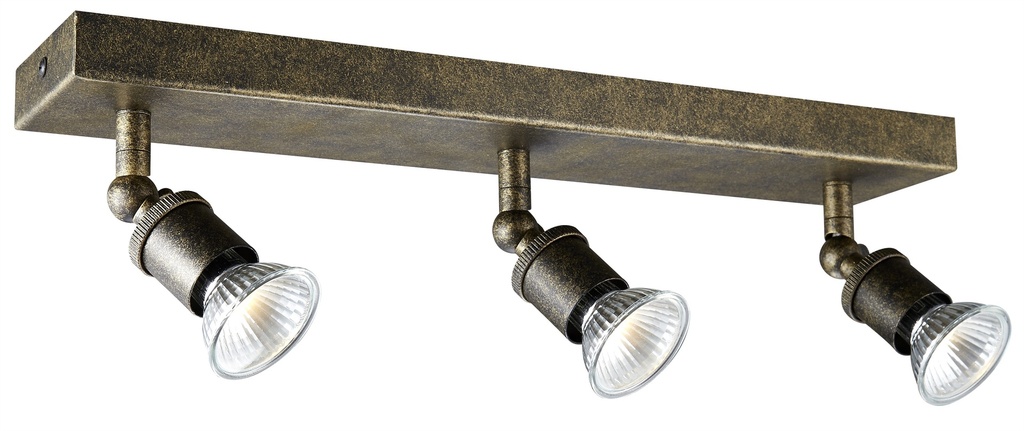 STUGA square 3xGU10 glazen dimbare 5W LED incl.