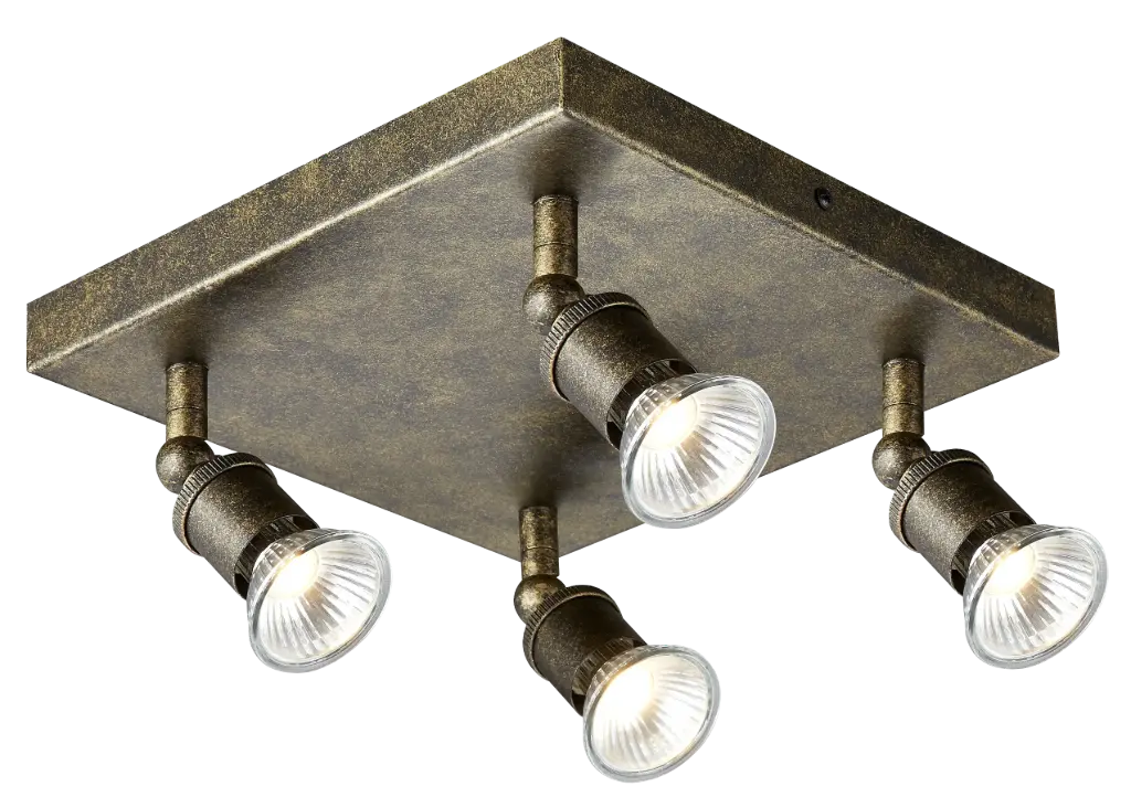 STUGA square 4xGU10 glazen dimbare 5W LED incl.