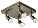 STUGA square 4xGU10 glazen dimbare 5W LED incl.