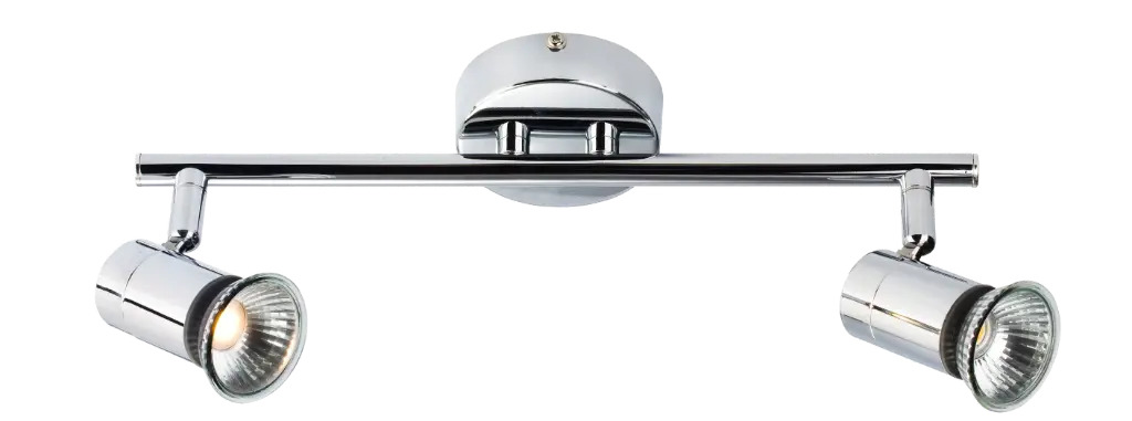 RIVERA 2xGU10 5W dimmable LED Chromé IP44