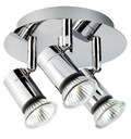RIVERA rond 3xGU10 5W dimbare LED Chroom IP44