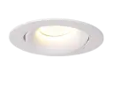 TETIZ 70mm cut-out size adj. 30° arc design white GU10