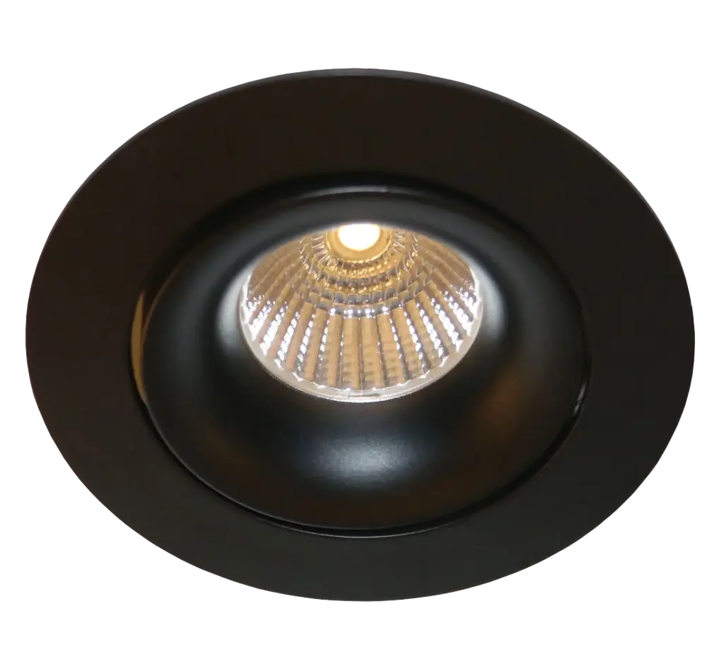 TETIZ 70mm cut-out size adj. 30° arc design black GU10