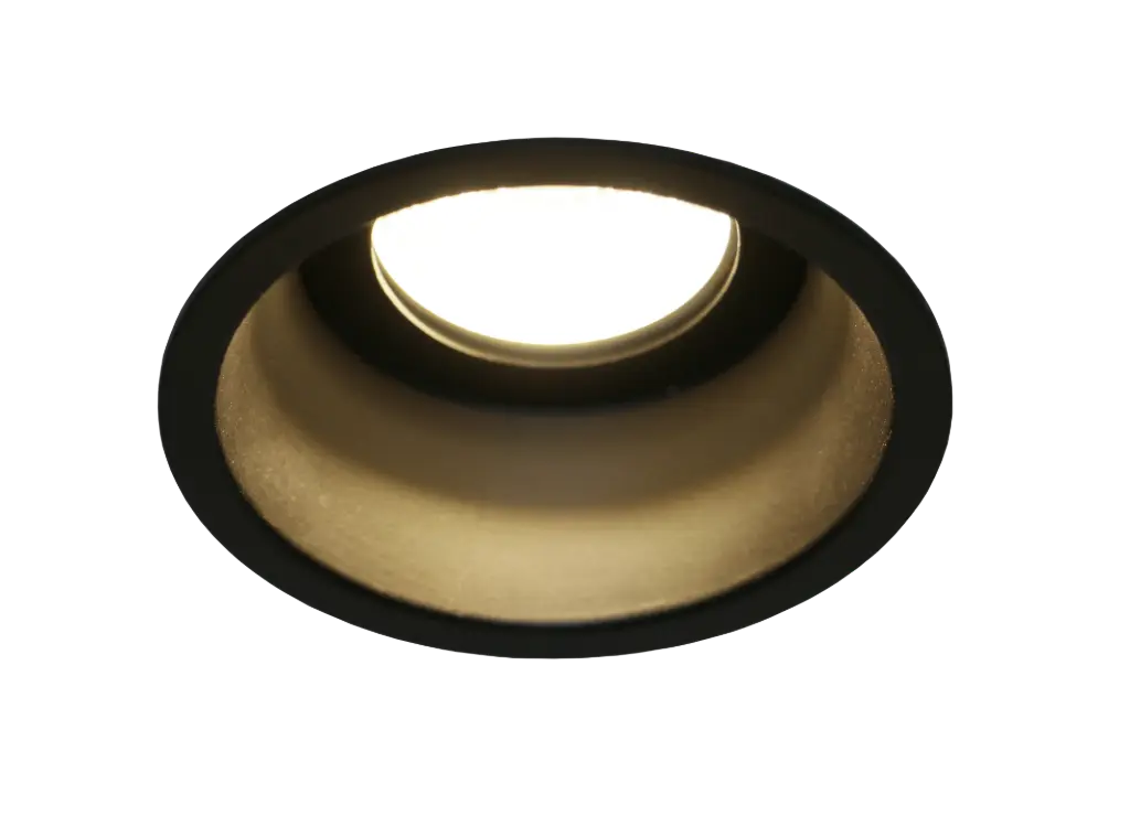 TETIZ inbouwspot deep design GU10 zwart 75mm