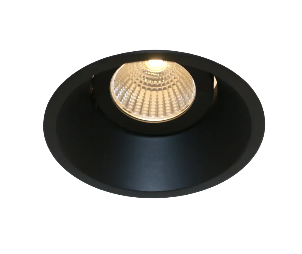 TETIZ inbouwspot deep design GU10 zwart 30° richtbaar 90mm