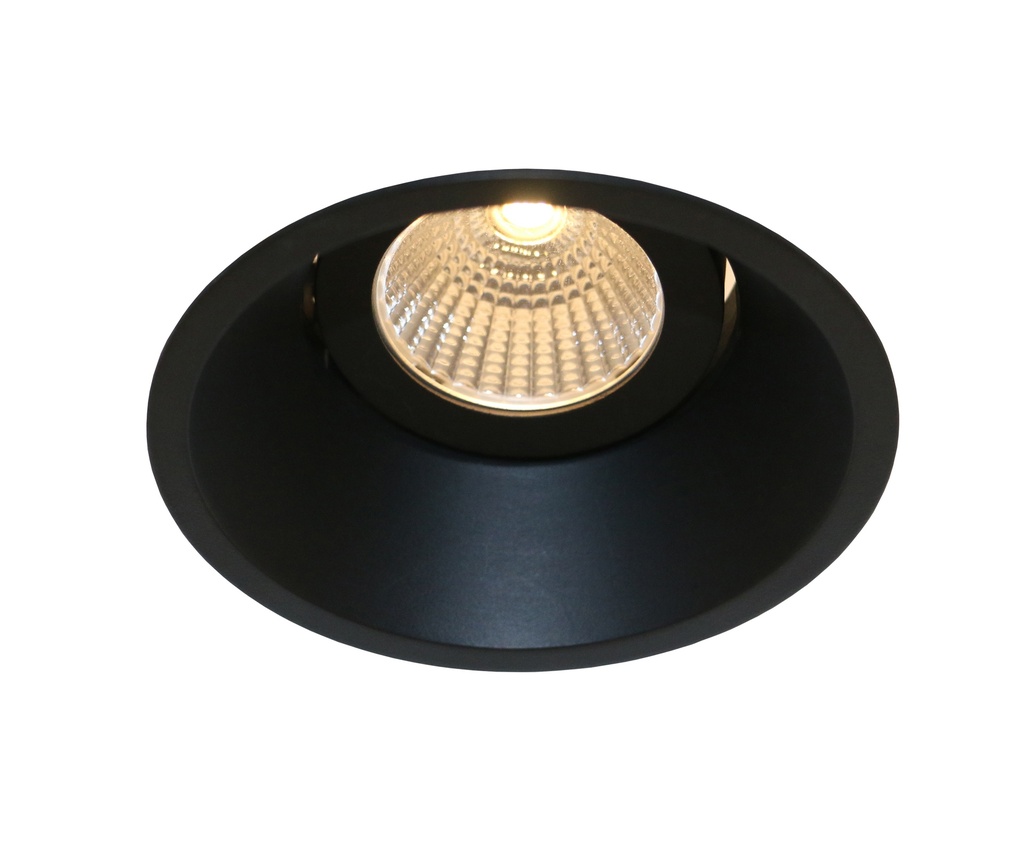 TETIZ inbouwspot deep design GU10 zwart 30° richtbaar 90mm