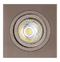ZOOM I inbouwspot brons 1x 5W LED GU10 dimbaar incl.