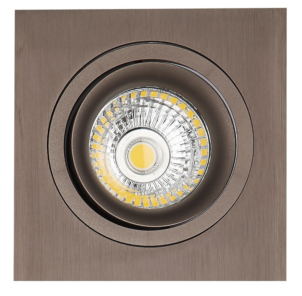 ZOOM II inbouwspot brons 1x 5W LED GU10 dimbaar incl.