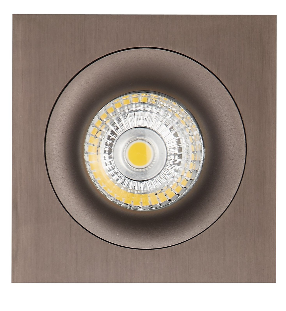 ZOOM III inbouwspot brons 1x 5W LED GU10 dimbaar incl.