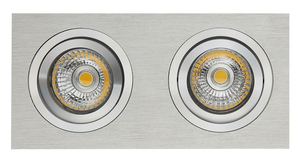 ZOOM I inbouwspot ALU 2x 5W LED GU10 dimbaar incl.