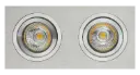 ZOOM I inbouwspot ALU 2x 5W LED GU10 dimbaar incl.