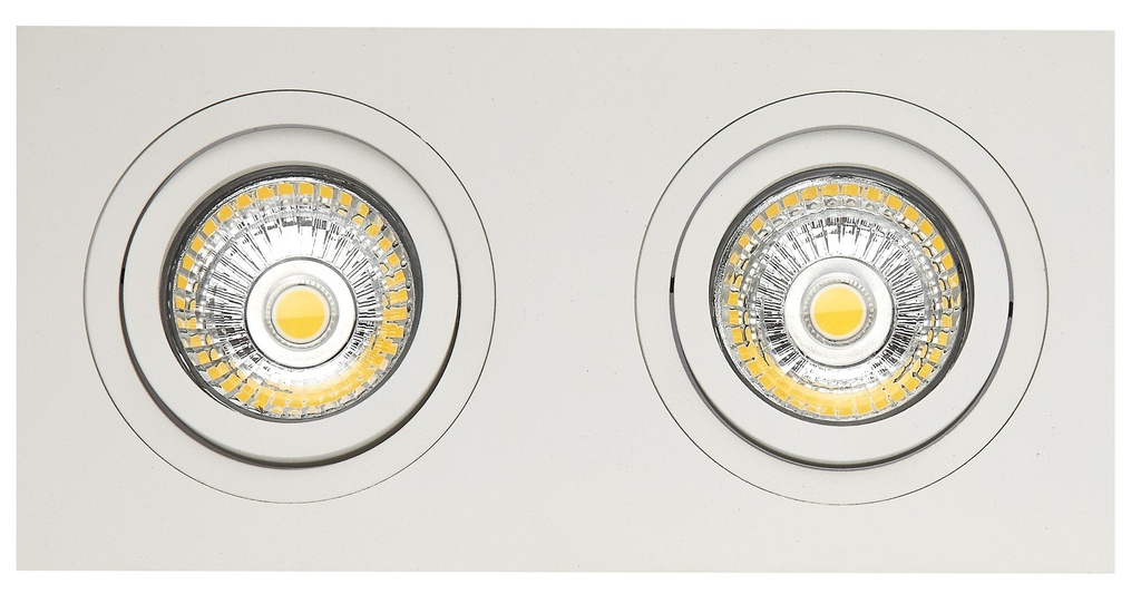 ZOOM I inbouwspot wit 2x 5W LED GU10 dimbaar incl.