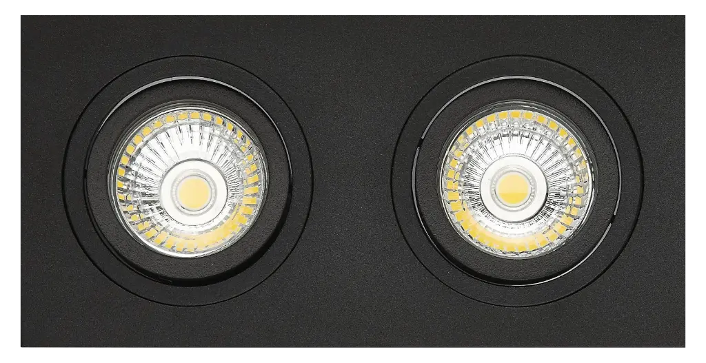 ZOOM I inbouwspot zwart 2x 5W LED GU10 dimbaar incl.