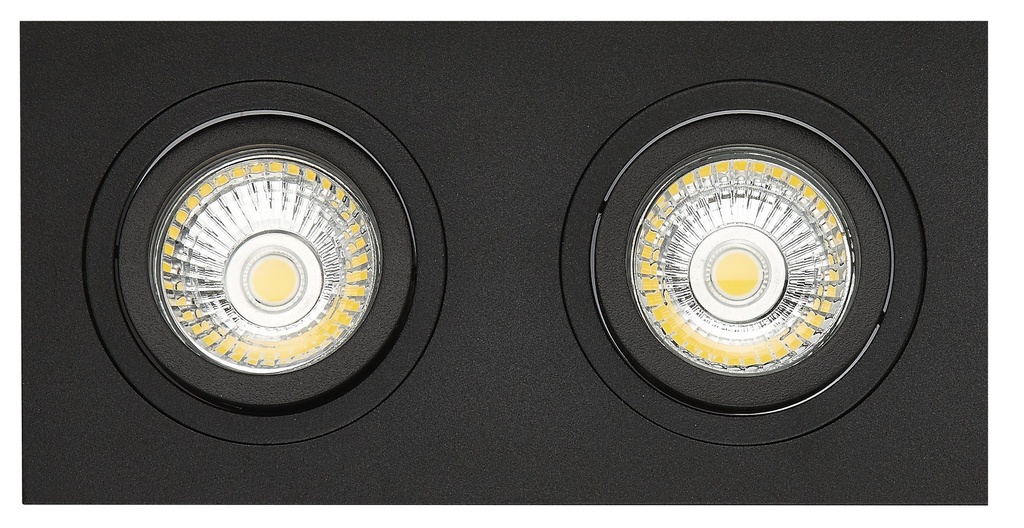 ZOOM I inbouwspot zwart 2x 5W LED GU10 dimbaar incl.