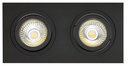 ZOOM I inbouwspot zwart 2x 5W LED GU10 dimbaar incl.