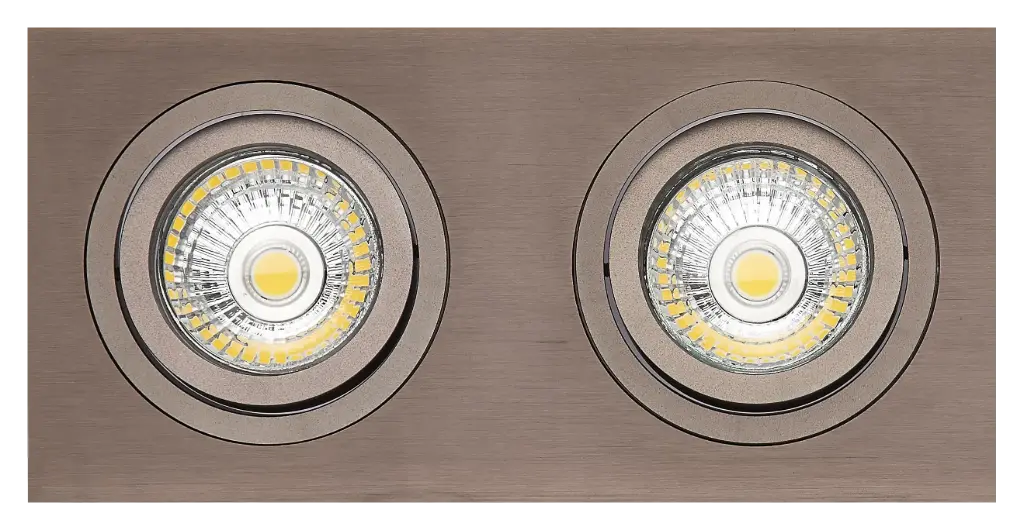ZOOM I inbouwspot brons 2x 5W LED GU10 dimbaar incl.