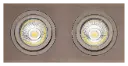 ZOOM I inbouwspot brons 2x 5W LED GU10 dimbaar incl.