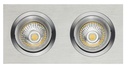 ZOOM II inbouwspot ALU 2x 5W LED GU10 dimbaar incl.