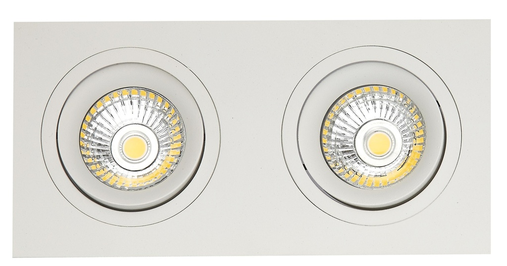ZOOM II inbouwspot wit 2x 5W LED GU10 dimbaar incl.